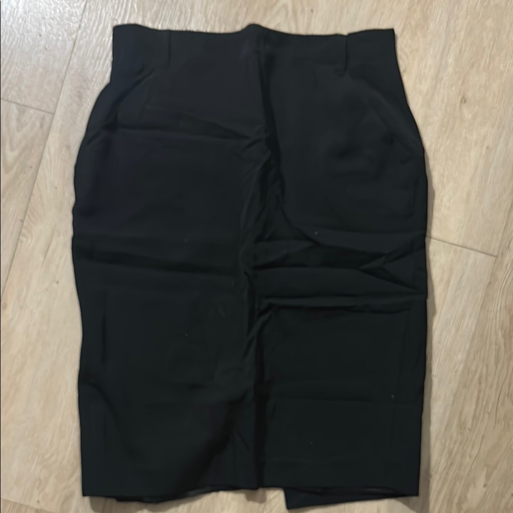 Jean Paul Gaultier Black Ruched Pencil Skirt